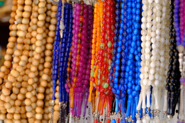 istock Amber colored prayer beads side by side, close-up photo. 2192051537