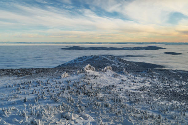 istock Ski resort from top of mountain at sunset 2192058647
