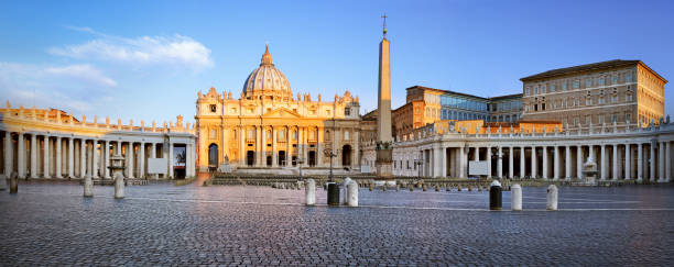 St. Peter's Square alone at first light of day.