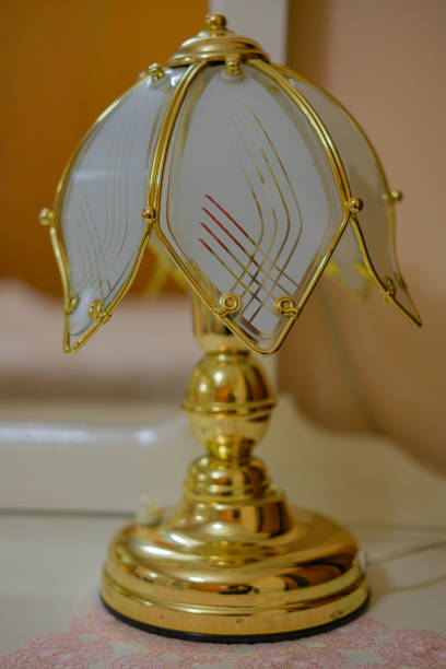 green interior table lamps - 3d rendering