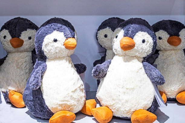 istock cute soft toy funny penguins. Valentine's Day 2192065243