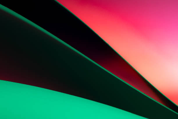 istock Colorful abstract curves in shades of green, red and gray creating a dynamic visual experience 2192066479