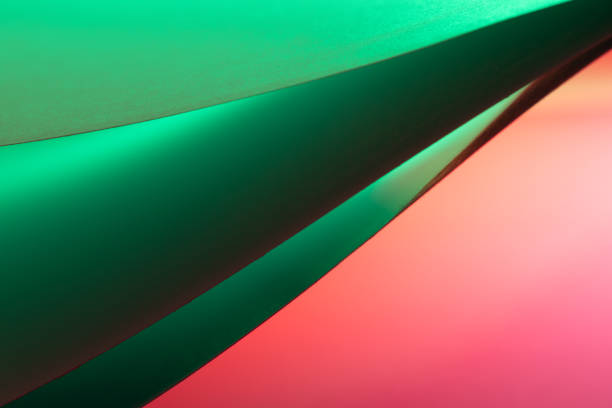 istock Colorful abstract curves in shades of green, red and gray creating a dynamic visual experience 2192066518