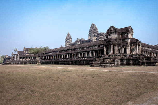 Angkor Wat is a huge temple complex that was built in the 12th century. It was the royal centre of the Khmer empire and covers some 400 acres.