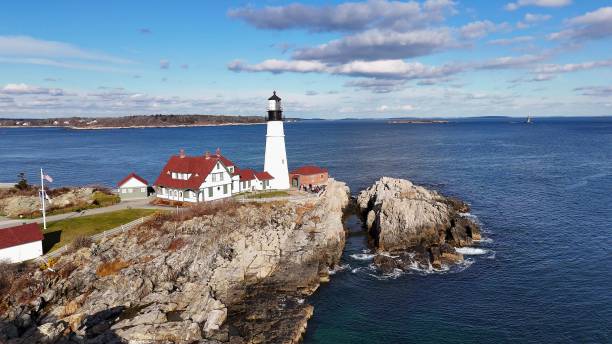 istock Rocky Coastline Maine Lighthouse 2192071862