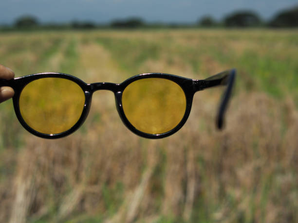istock sunglasses with blue sky and color for seeing 2192073124