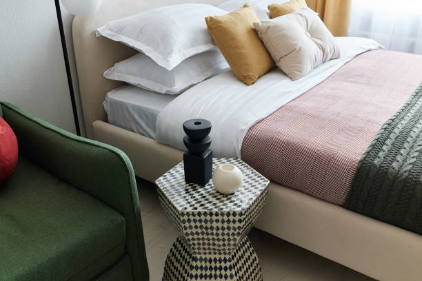 istock A Stylish and Modern Bedroom Design Featuring Cozy Textiles and Contemporary Decor Elements 2192073930