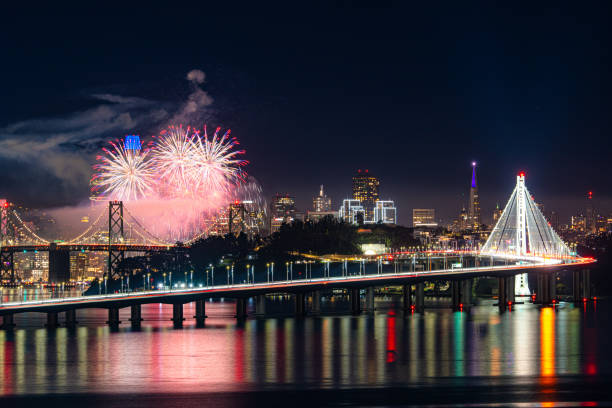 istock San Francisco Fireworks with cityscape in the back 2192074869