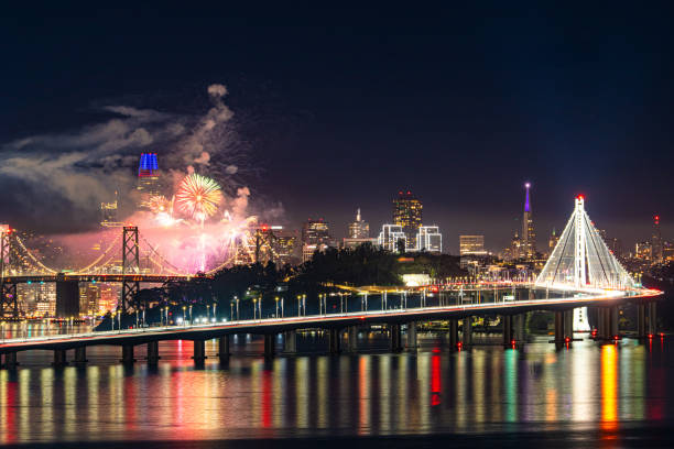 istock San Francisco Fireworks with cityscape in the back 2192074870