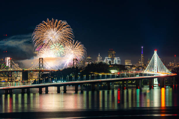 istock San Francisco Fireworks with cityscape in the back 2192074871
