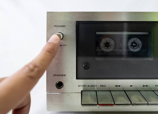 istock Professional Equipment Tape Deck for Cassette Tape with Multiple Controls 2192077909
