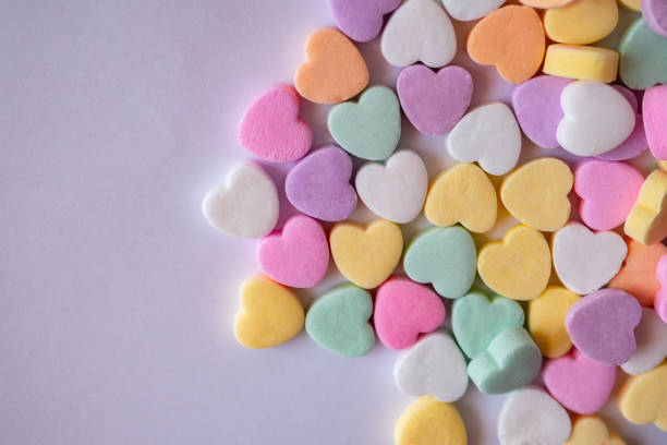 Colorful Valentine candy hearts