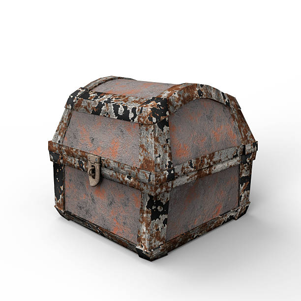 istock Closed Medieval Chest Isolated on White Background. 3D Illustration. File with Clipping Path. 2192080973