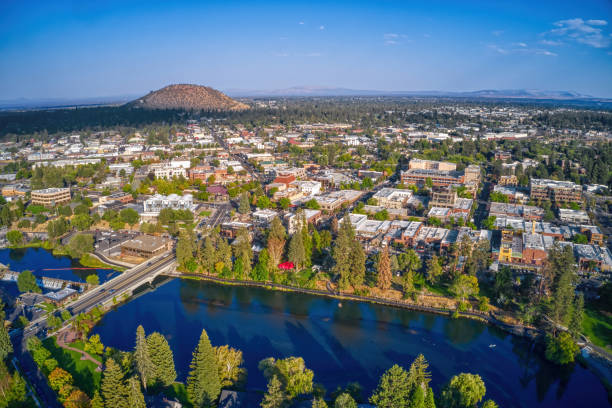 istock Aerial View of Downtown Bend, Oregon during Summer 2192082634