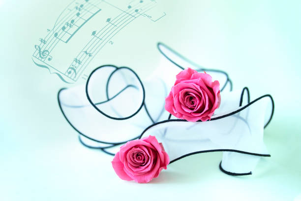 Free picture: art, music, rose, note, paper, line, sign