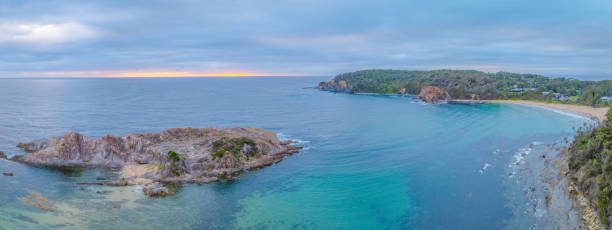 istock Cloud-covered sunrise over Guerilla Bay 2192088027