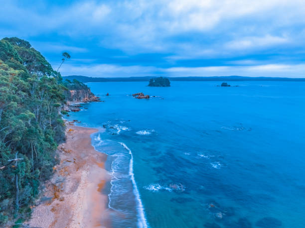 istock Cloudy Summer Sunrise views at Caseys Beach 2192088081