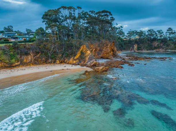 istock Cloudy Sunrise Seascape at Denhams Beach 2192088083