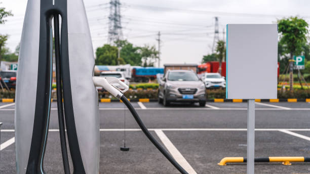 istock Modern Electric Vehicle Charging Station in Urban Environment 2192090413