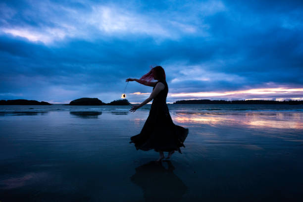 istock Fire dancer ballerina on Tofino beach at night 2192091584
