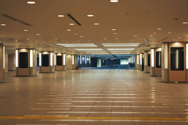Tokyo, Japan - December 2, 2025: Underground place in Marunouchi District, at dawn in Tokyo, Japan