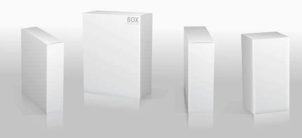 istock Set illustration of Super Realistic White Box Mockup Design isolated 2192093572