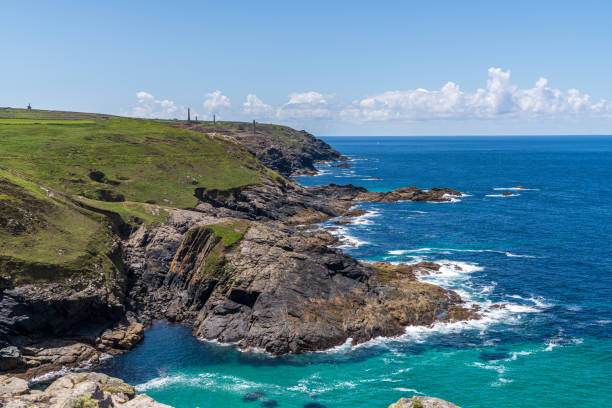 istock Celtic Sea Coast and cliffs near Botallack Mine, Cornwall, England, UK 2192093779