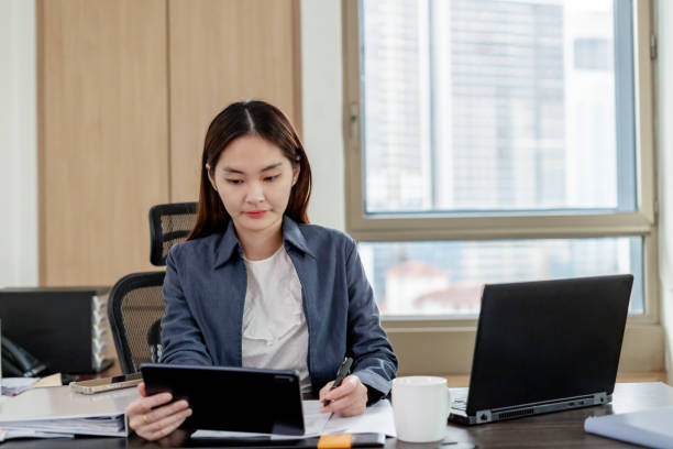 istock Businesswoman working from home office 2192096257