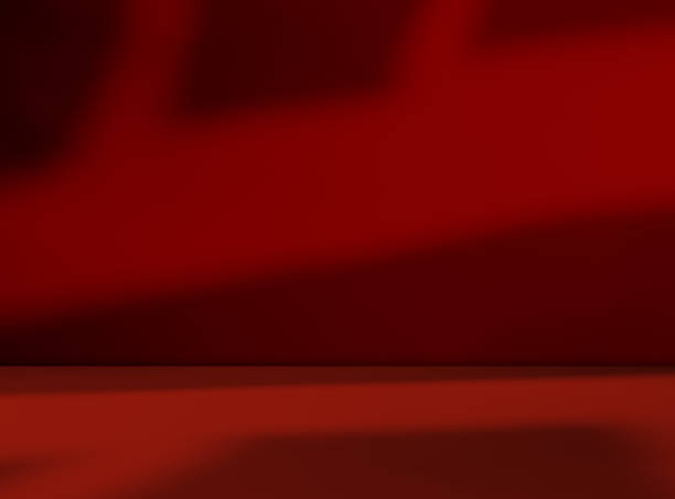 istock Background red wall dark table studio room empty bar podium shadow abstract floor cement mockup overlay leaf backdrop minimal product cosmetic presentation, loft happy new year, gradient pastel. 2192097339