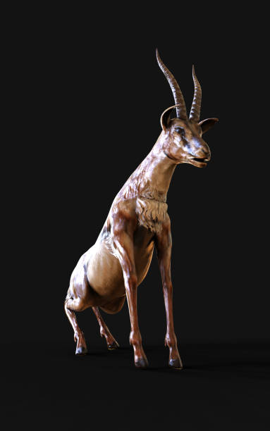 istock Motion of A Graceful Gazelle isolate on black background. 2192099486