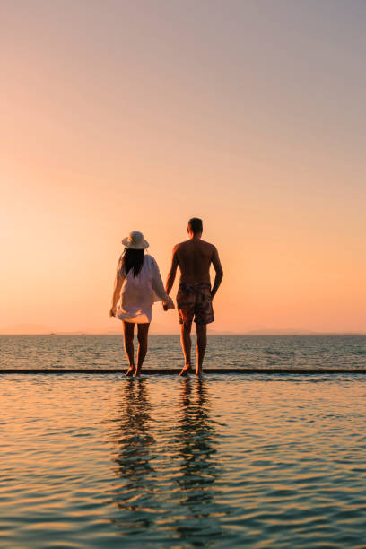 istock Romantic sunset stroll on Koh Munnork Island in Rayong, Thailand 2192102801