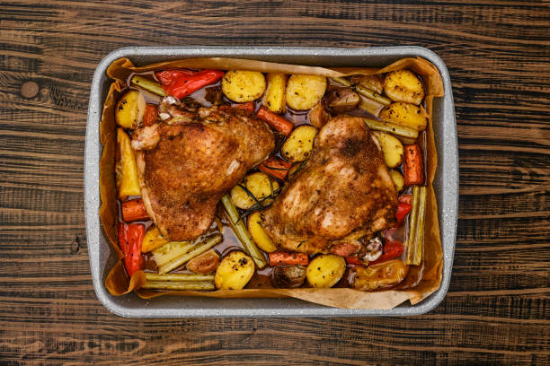 Man Taking Roast Turkey