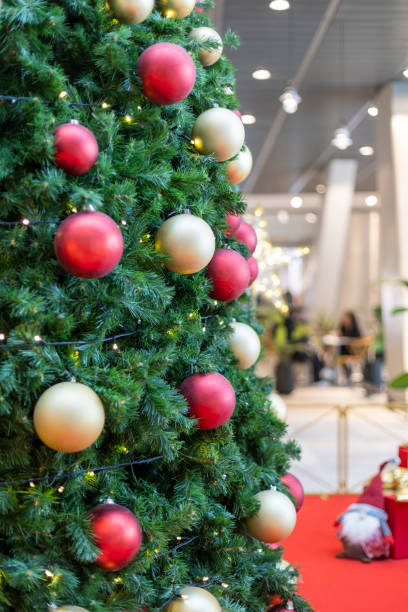 istock Festive Christmas Tree with Ornaments and Lights 2192109294