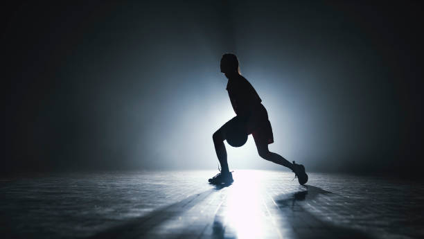 istock Female Basketball Player Silhouette Training 2192109334
