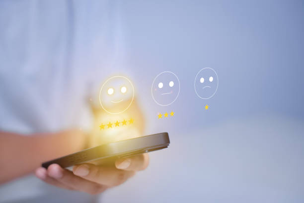 istock Customers using the laptop gave it a five-star gold satisfaction rating. Excellent level, business reputation rating, service quality. 2192109412