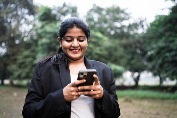 istock Portrait of young businesswoman using smartphone 2192109921