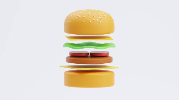 istock Burger 3D Icon. Fast Food 3D Icon 2192111174
