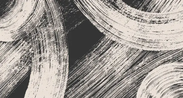 Pinselstrich mit spiralförmiger Textur. Körnige, kräftige Pinselstriche texturieren mit verstreuten winzigen Punkten. Vektor Distress beschädigte Kante altes Banner mit spiralförmiger fetter Linie. Kunst Retro Hintergrund. Pinselstrich mit spiralförmiger Textur. Körnige, kräftige Pinselstriche texturieren mit verstreuten winzigen Punkten. Vektor Distress beschädigte Kante altes Banner mit spiralförmiger fetter Linie. Kunst Retro Hintergrund.