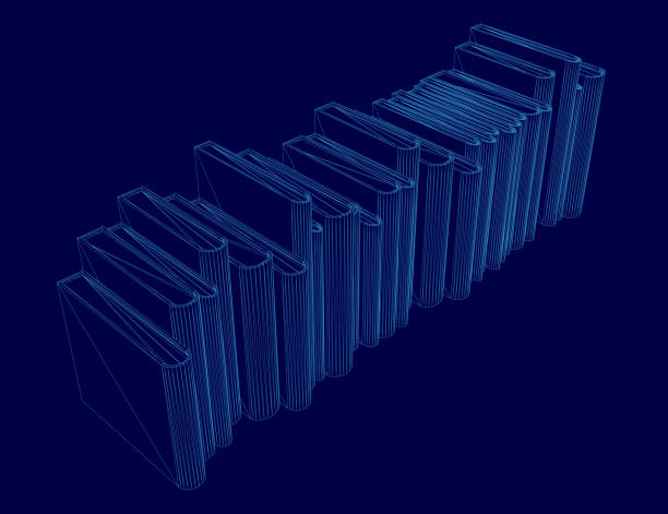 istock Blue image of a stack of books. The books are stacked in a row and are all the same size. The image has a very organized and orderly feel to it 2192117470