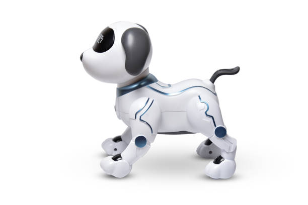 istock Electronic dog assistant, interactive smart pet robot of puppy, artificial toy technology of domestic animals 2192117778