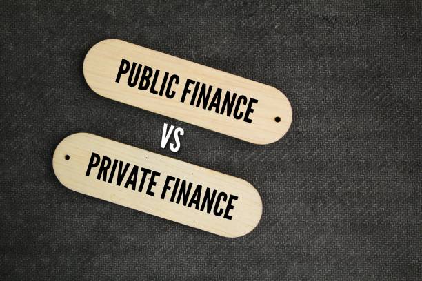 istock two words public finance vs private finance. business difference concept. Understanding the difference between these two is crucial for individuals and businesses to make informed financial decisions 2192119189