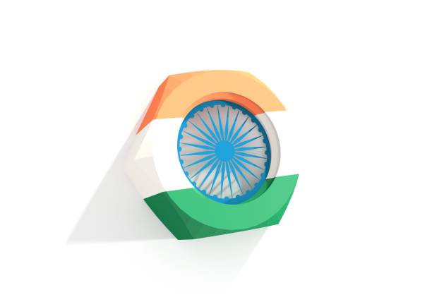 Textured nut. Industry of India. 3D rendering