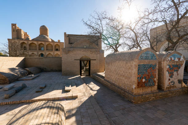 istock Uzbekistan, Bukhara. Necropolis Chor-Bakr, built 970 A.D. Complex includes necropolis of family tombs, mausoleums and ritual buildings. Ancient history of Asia, Persian-Mongolian architecture. 2192129884