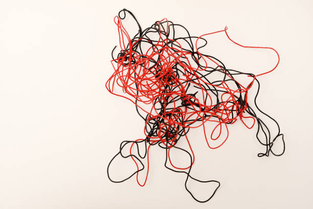 istock Coils of multicolored wires for electronics. Wires for devices. 2192130378