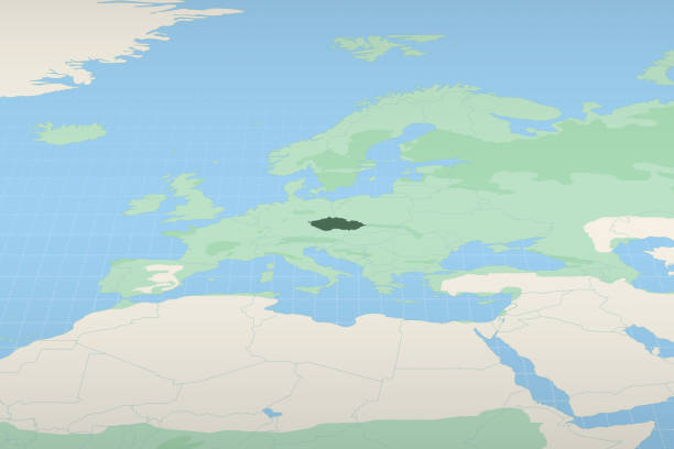 istock Czech Republic highlighted on a detailed map, geographic location of Czech Republic. 2192132870
