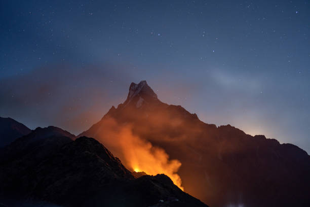 istock Fires Devour Forest Slopes of Mardi Mountains, Nepal. 2192137183