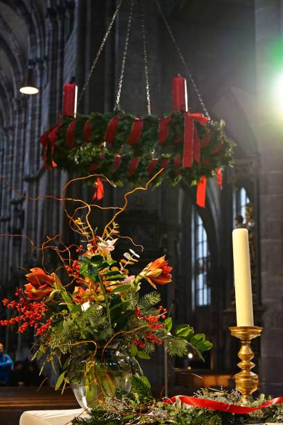 istock Advent Wreath in Gothic Cathedral 2192137293