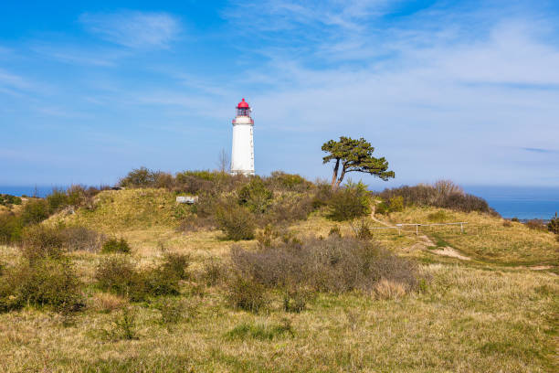 The lighthouse Dornbusch on the island Hiddensee, Germany.