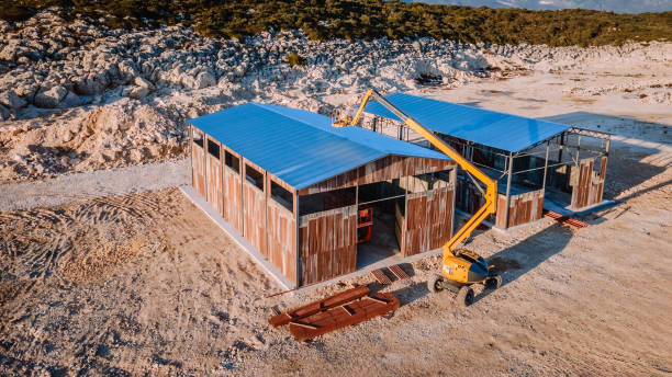 istock Rustic Industrial Building by the Sea at Sunset 2192141258