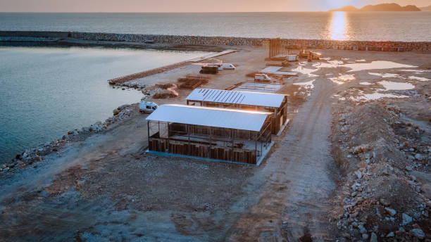 Seaside Warehouses with Industrial Charm